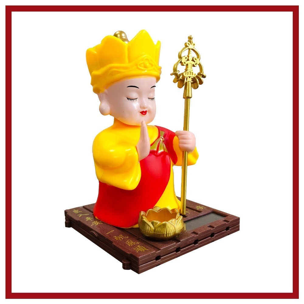 Tượng Địa Tạng Bồ Tát Gật Đầu Không Dùng Pin Để Taplo Ô Tô | MaxHome