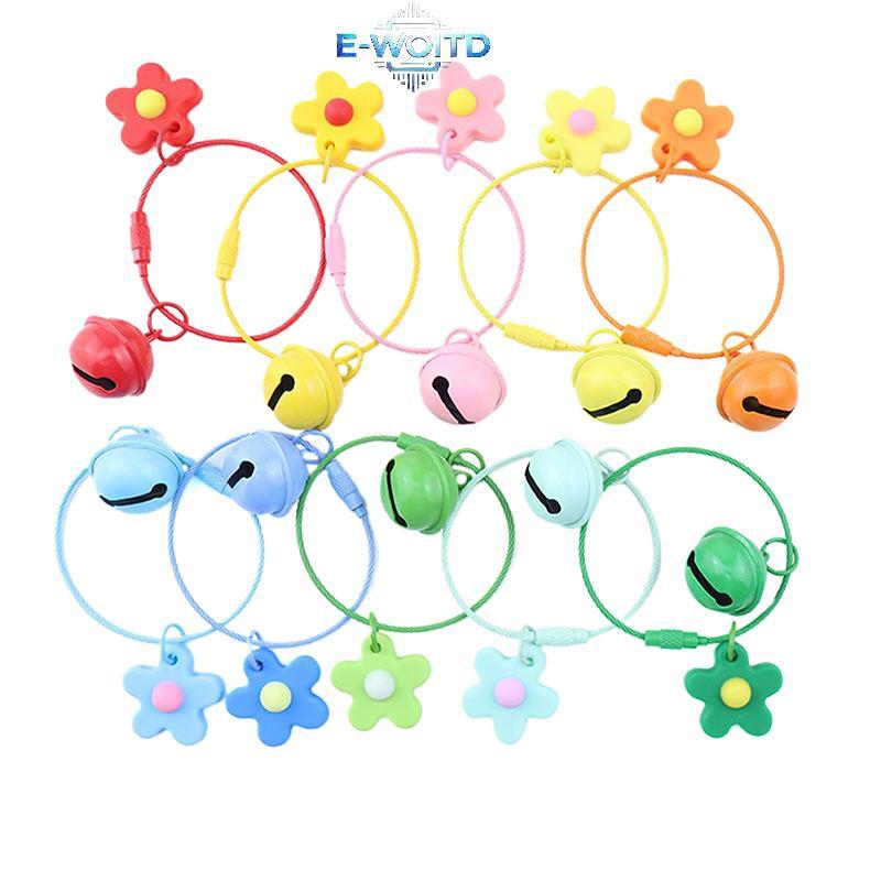 E-WOITD Hoa Nhỏ Móc Khóa Dễ Thương Màu Macaron Bé Gái Túi Phụ Kiện Lnternet Người Nổi Tiếng Mặt Dây 