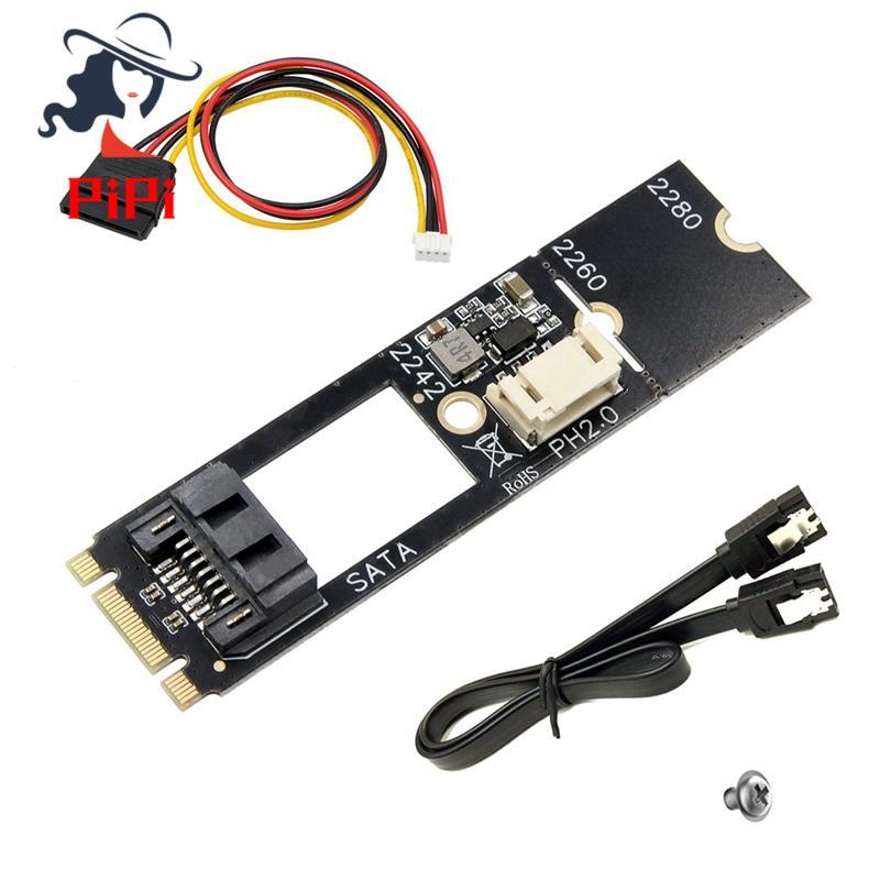 M.2 SATA Adapter M.2 NGFF Sang SATA3.0 7 Pin Adapter M2 Key-B Sang SATA3.0 Adapter Card Cho 2242 226