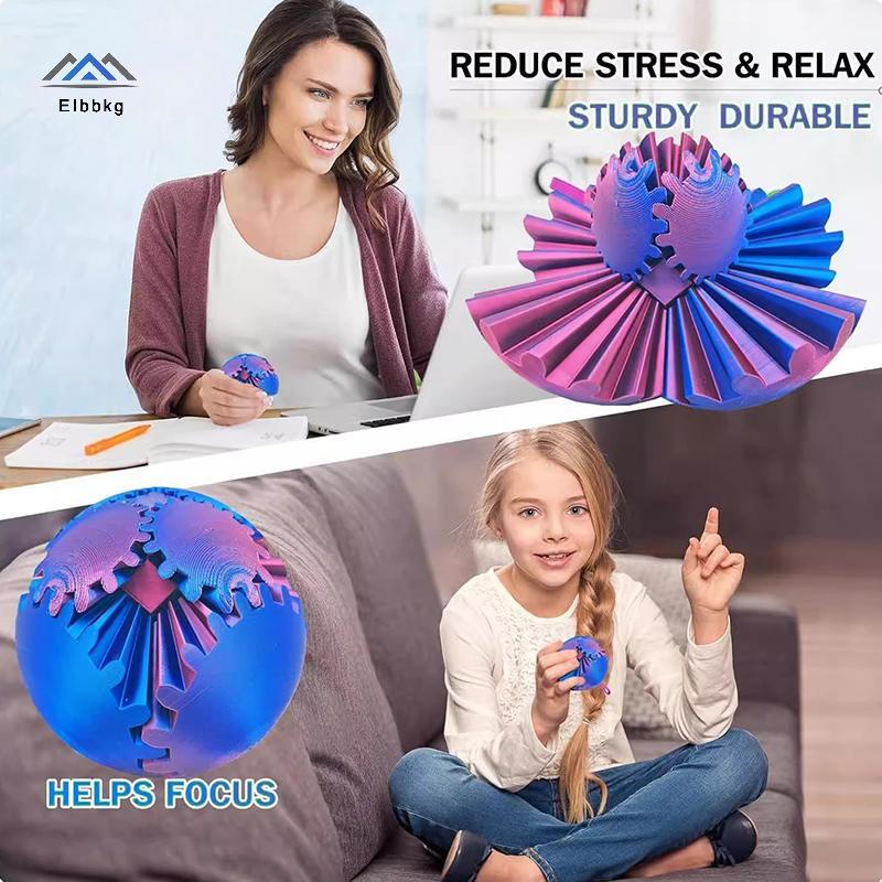 ELBBKG 3D In Gear Ball Spin Ball Hoặc Cube Fidget Toy, Gear Ball Pop Fidget Toy, Gear Toy để thư giã