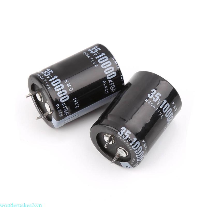 Wonderpakea3 2 Miếng Tụ Điện Phân Nhôm 35V 10000UF Bộ Khuếch Đại Điện Phân