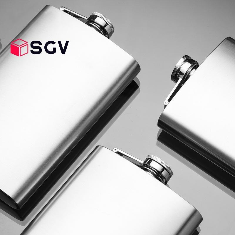 [SGV] 1 4 5 6 7 8oz xách tay mini thép không gỉ rượu Hip Flask cho Chai du lịch Whisky chai Mug Flas