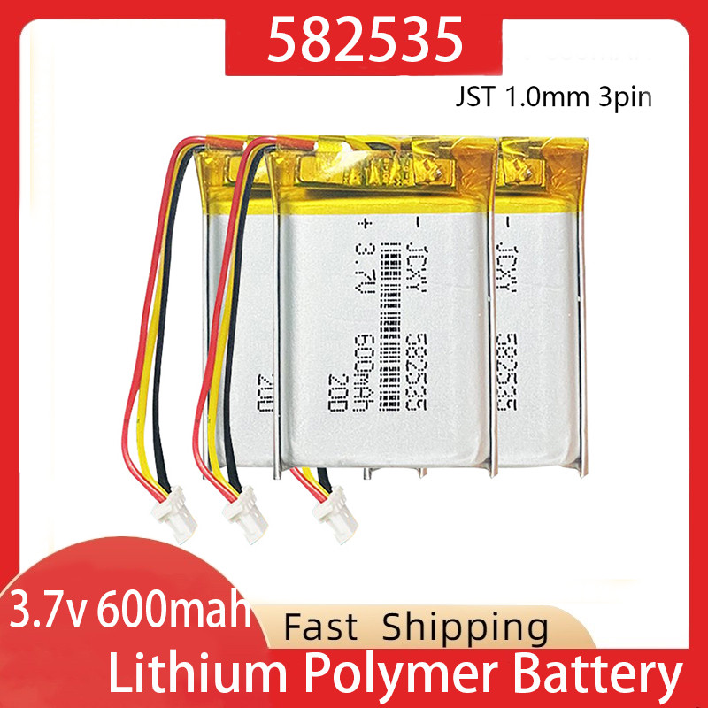 Pin Lithium Polymer có thể sạc lại 582535 / 602535 3.7V 600mAh cho MP3, GPS, điện thoại thông minh, 