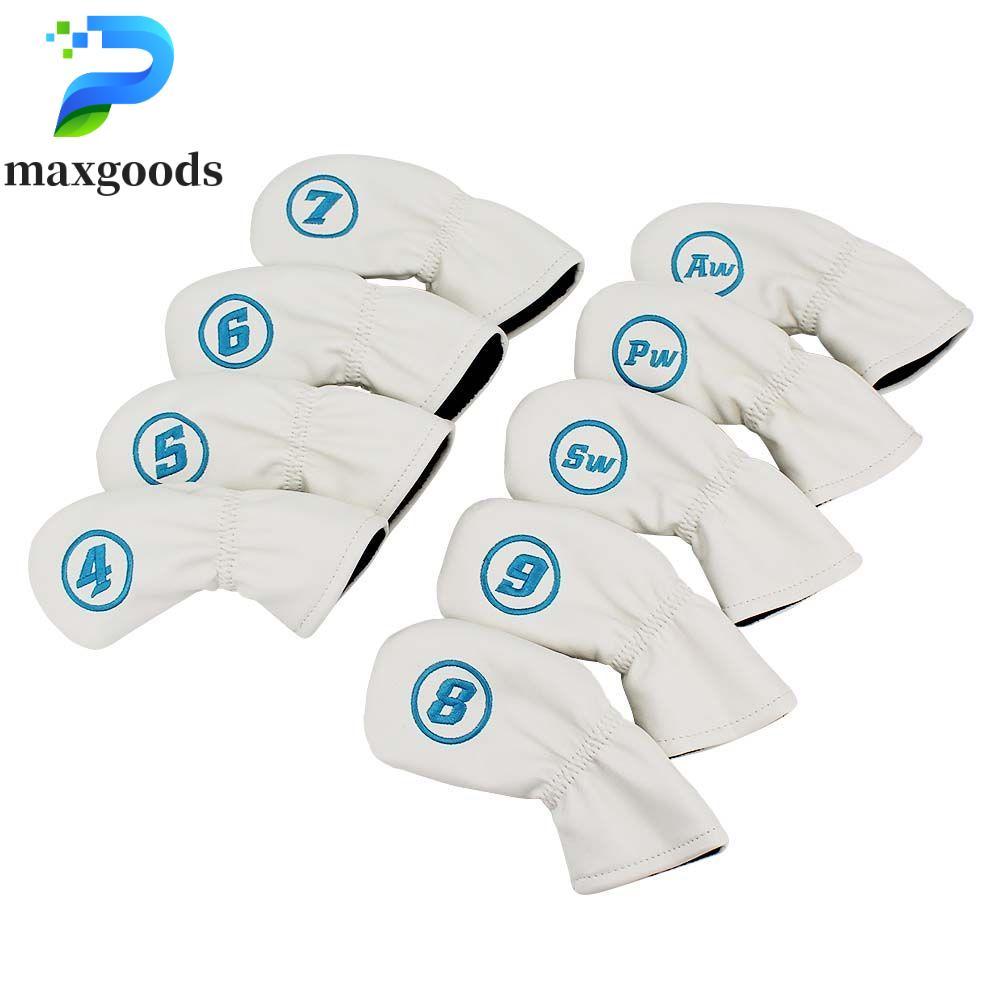 maxgoods MAXGOODS Golf Iron Headcover 4-9, P, S, A X Iron pole Cover Protector Case Golf Iron Covers