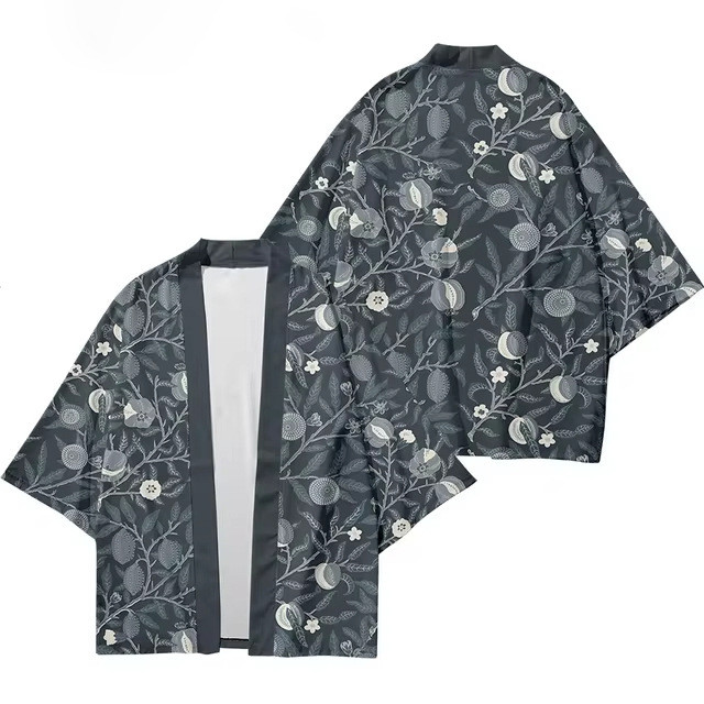 Nam Nữ Cardigan Yukata Truyền Thống, Style Haori Nhật Bản In Hoa, Phù Hợp Mặc Mùa Hè Đi Biển