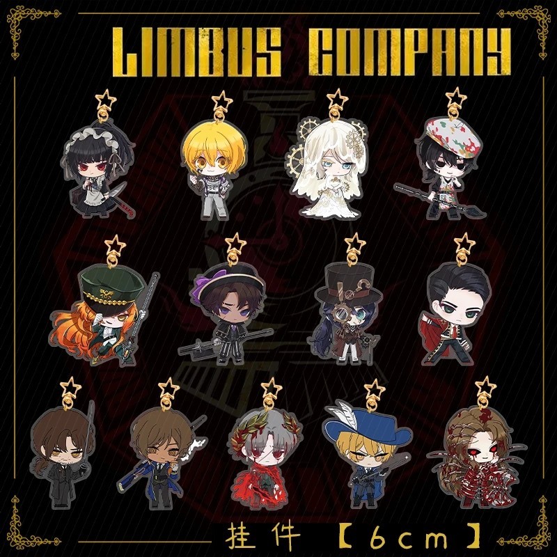 Móc khóa Limbus Company mica Acrylic anime chibi Faust Don Quixote Heathcliff Outis Gregor Hong Lu p