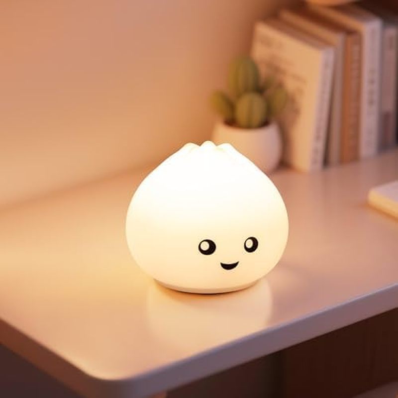 t Light for Kids, Rechargeable Dimmable Silicone LED Nightlight with 7 Colors, Baby Nursery Night La