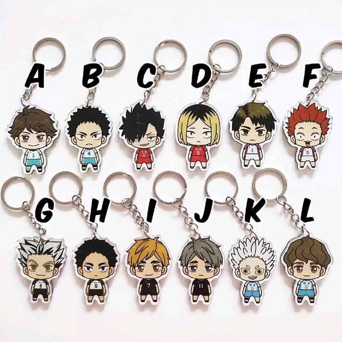 Keychain Anime Haikyuu 2 Oikawa Iwaizumi Kuroo Kenma Ushijima Tendou Bokuto Akaashi Atsumu Osamu Hos