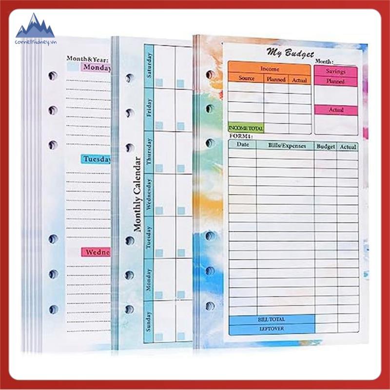 [cornellsidney.vn] 82 tờ A6 Lập kế hoạch ngân sách Nạp lại Notepad Công cụ lập kế hoạch hàng tuần hà