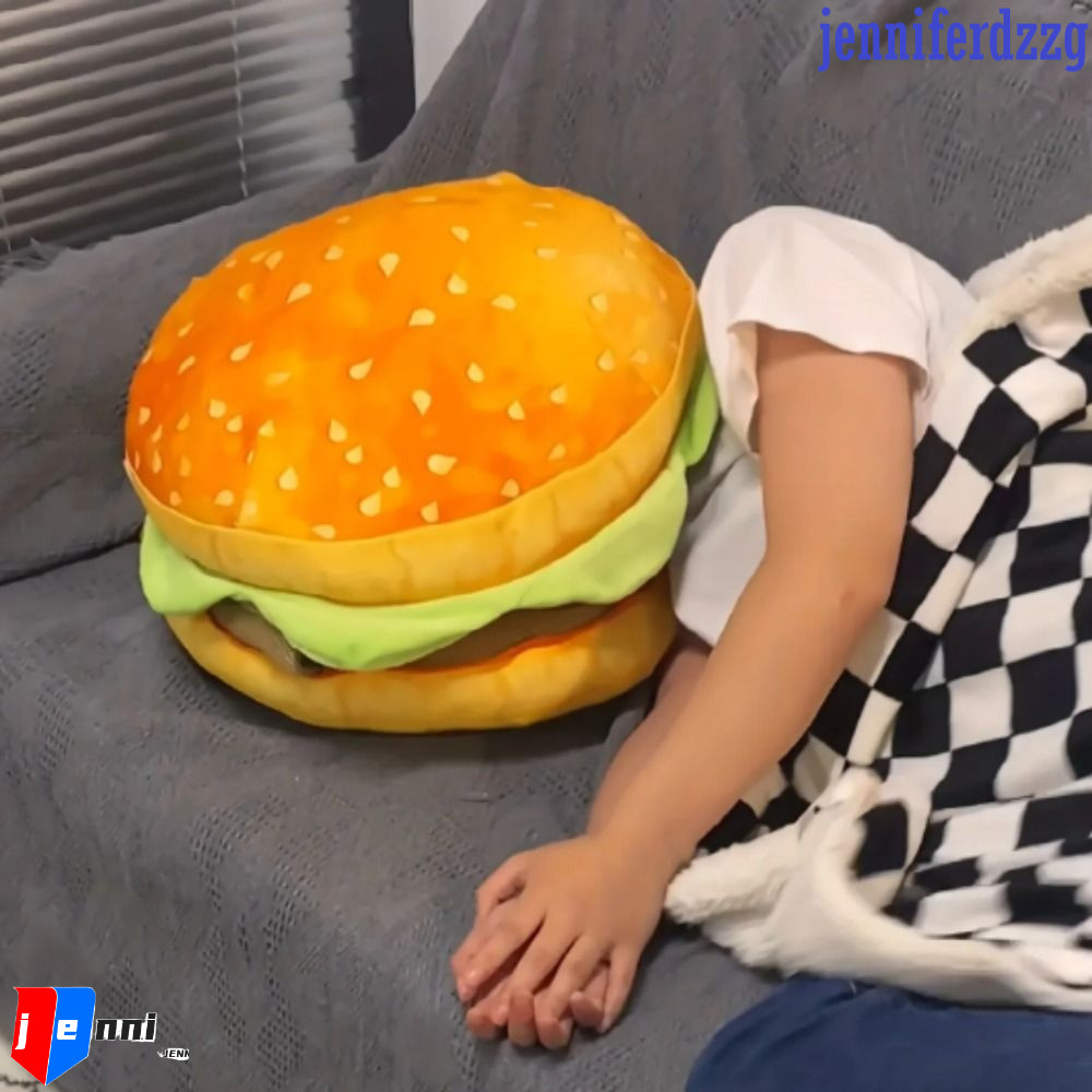 JENNIFERDZZG Gối Burger Thực Tế, Burger Thực Tế Mô Phỏng Burger Burger Cheeseburger Gối, Đồ Chơi San