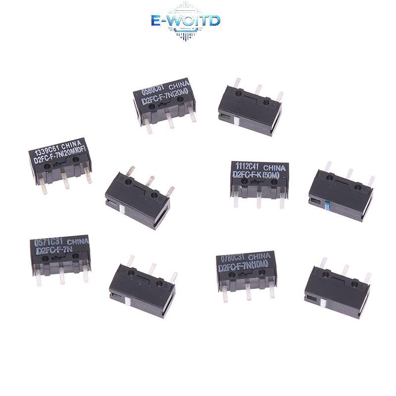 E-WOITD 2 Chuột Micro Switch D2FC-F-7N 10M 20M D2FC-F-K (50M) -RZ D2F D2F-01 D2F-01F D2F-L D2F-01L D