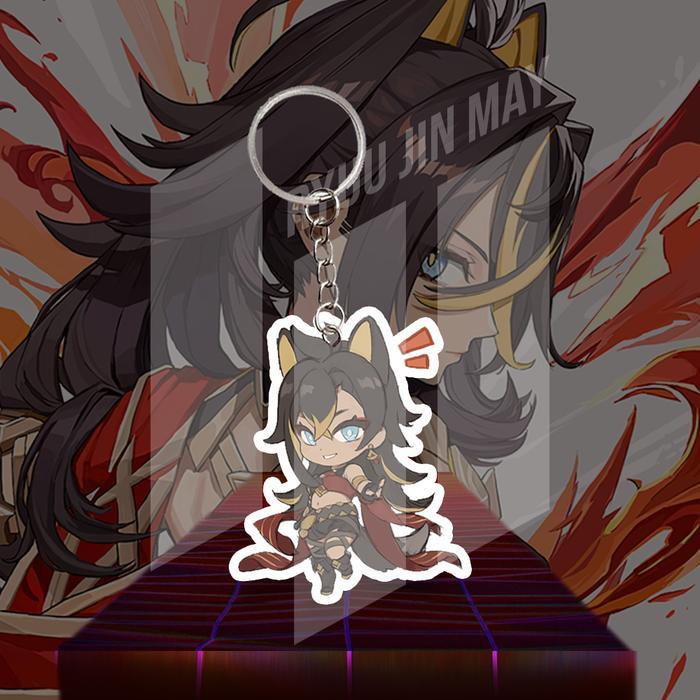 Gantungan Anime - Genshin Impact - Dehya - Gantungan Kunci / Keychain / Gantungan HP - A, Gantungan 