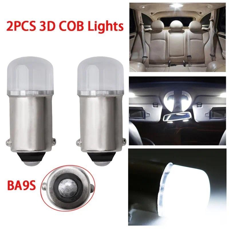 2 Cái / bộ Siêu Sáng 12V Đèn Led Ô Tô BA9S Gốm COB Bóng Đèn LED BA9S T4W Biển Số Xe Ô Tô Đèn Đọc Sác