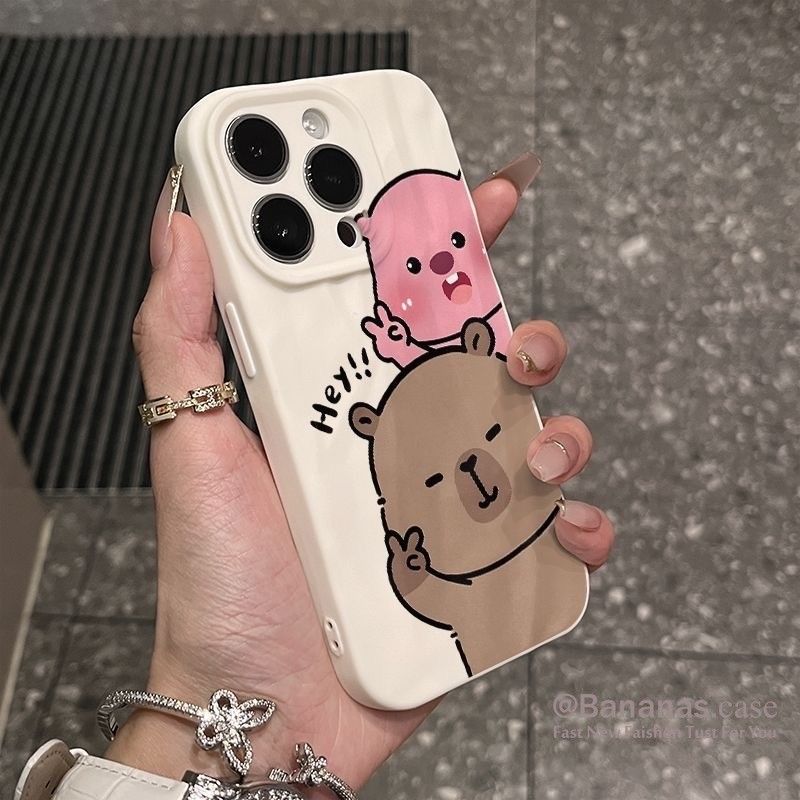 Ốp Điện Thoại Capybara Loppy Dễ Thương Cho iPhone 17 16 15 14 13 12 11 Pro Max X Xr Xs Max 7 8 Plus 