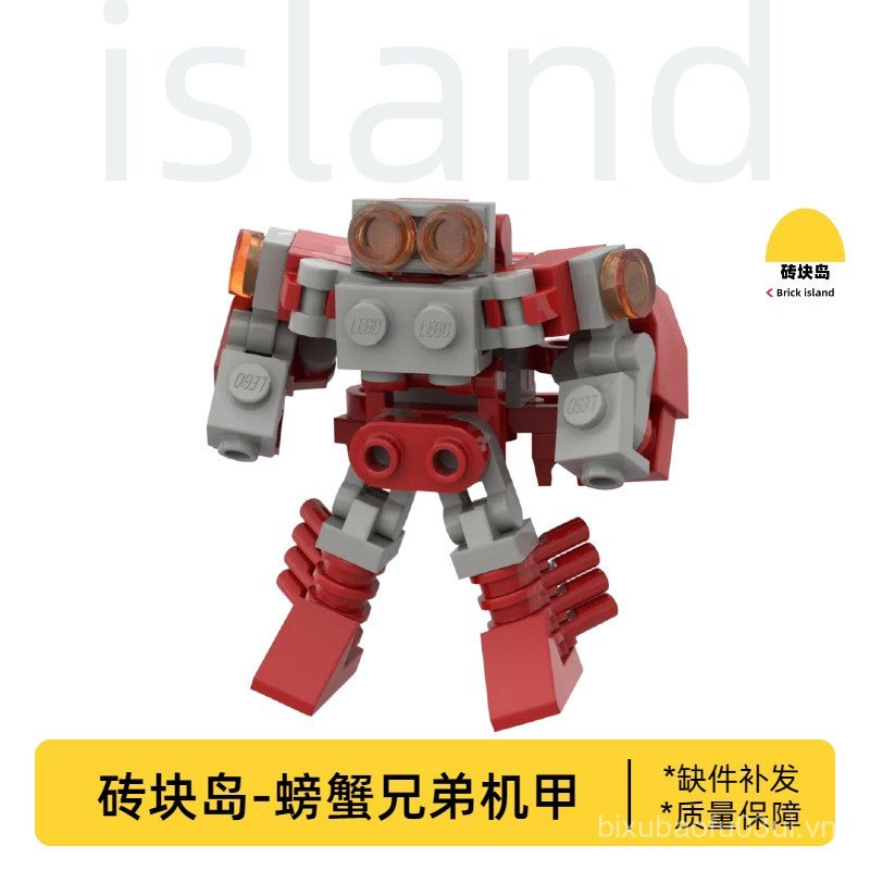 Cua Brothers Fit Mecha MOC Mecha Khối Xây Dựng Đồ Chơi Bé Trai Xương Bên Ngoài Biến Dạng Quà Tặng Si