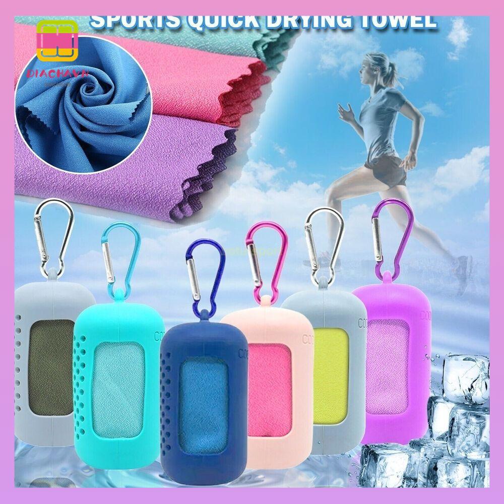 DIACHAVN Nhanh Khô Thể Dục Mát Khăn, Mini Microfiber Thể Thao Nhanh Khô Khăn Mát, Silica Gel Nhanh K
