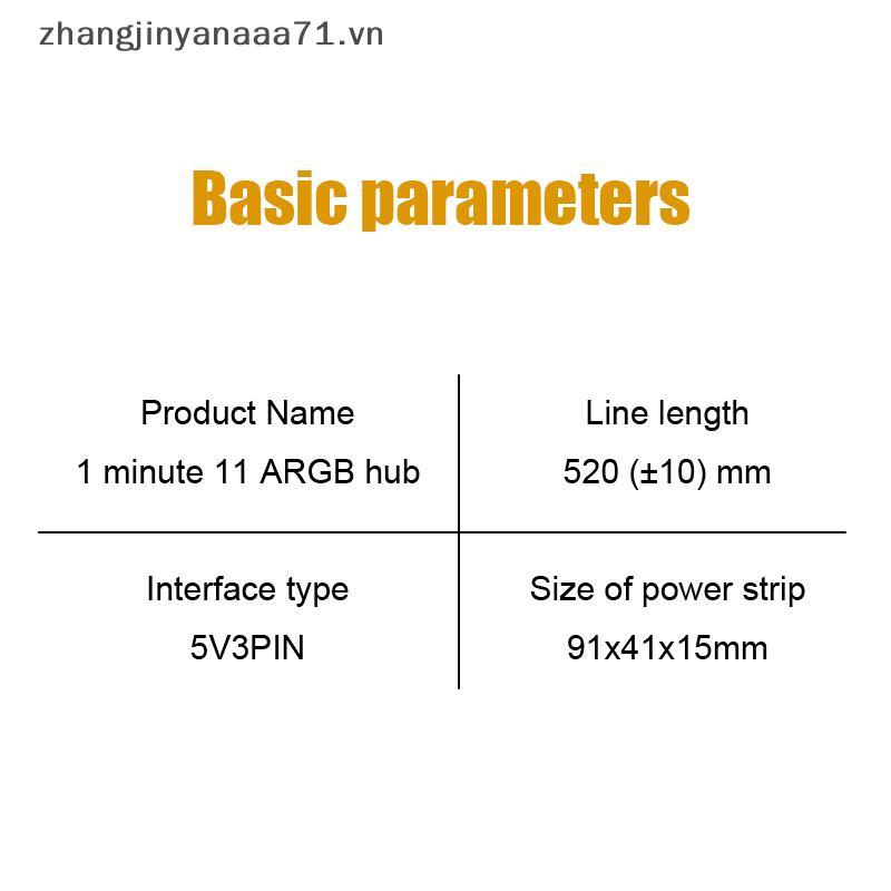 [L & Z] Quạt làm mát PC ARGB HUB 1 đến 11 5V 3Pin LED Strip Light HUB Adapter SATA Power ARGB Fan Sp
