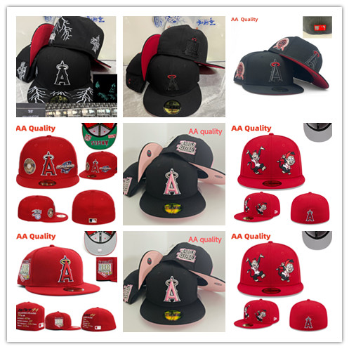 LA Angels of Anaheim Angels Mũ Chống Điều Chỉnh 59FIFTY Mũ Số Mũ Băng Tay Full Mũ Kích Thước Mũ Chốn