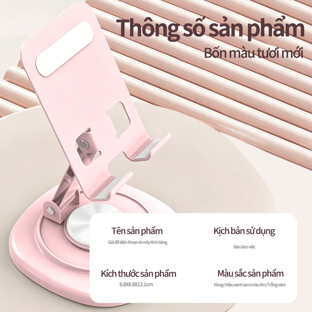 Giá Đỡ Điện Thoại Máy Tính Bảng HỢP KIM NHÔM Xoay 360, Kệ Để Điện Thoại Xem Phim Livestream | BigBuy360 - bigbuy360.vn