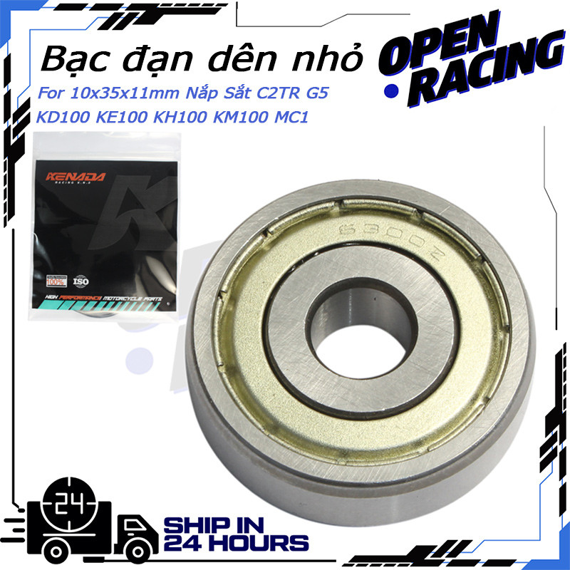 KENADA RACING Vòng Bi Bạc Đạn Bánh Xe 6300Z 10x35x11mm Nắp Sắt C2TR G5 KD100 KE100 KH100 KM100 MC1