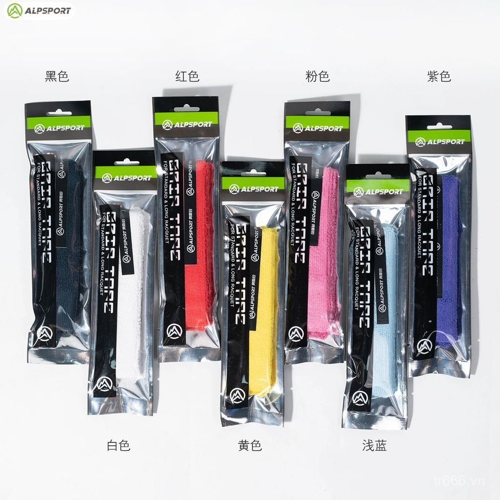 Phổ Biến ALPSPORT ALPSPORT Vợt Cầu Lông Khăn Tay Keo Màu Trơn Hút Mồ Hôi Chống Trơn Trượt Dây Gri