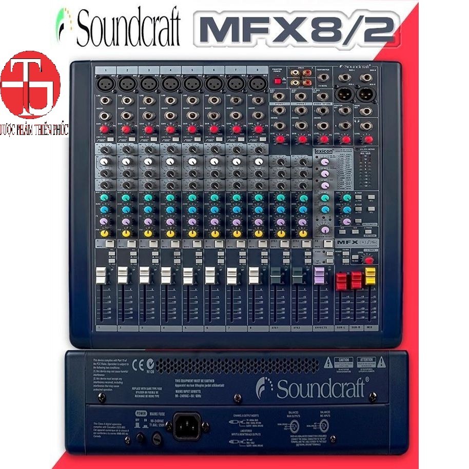 [HCM] Bàn Mixer Karaoke Khấu Gia Đình Soundcraft MFX8 Âm Thanh Chuyên Nghiệp - MFX8-2. HD audio