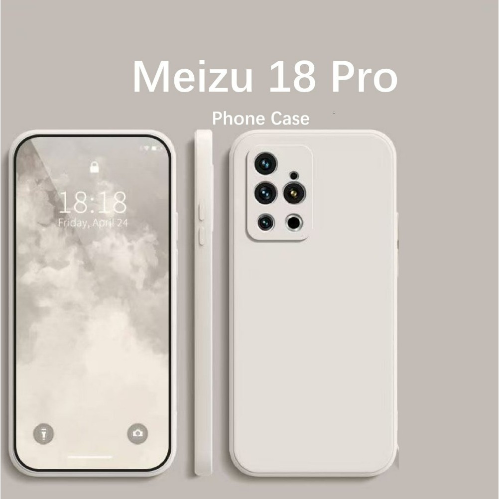 HÀNG CÓ SẴN Dành Cho Meizu 18 Pro Ốp Lưng Chống Rơi Silicon Full Ốp Lưng Điện Thoại Màu Trơn Cổ Điển