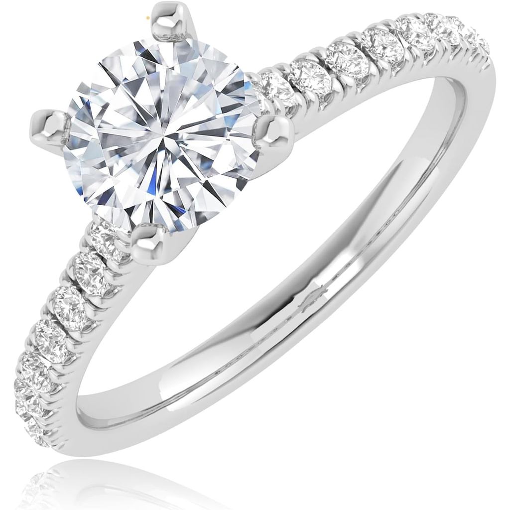 Houston Diamond District 1-6 Carat LAB GROWN Bộ nhẫn đính hôn kim cương Solitaire Nhẫn cưới dành cho