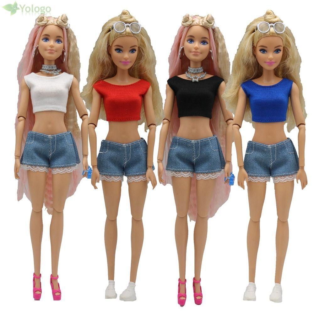 Váy quần áo búp bê YOLOGO, Quần jean búp bê thời trang mặc thường ngày, Quần búp bê 30cm Búp bê 28-3