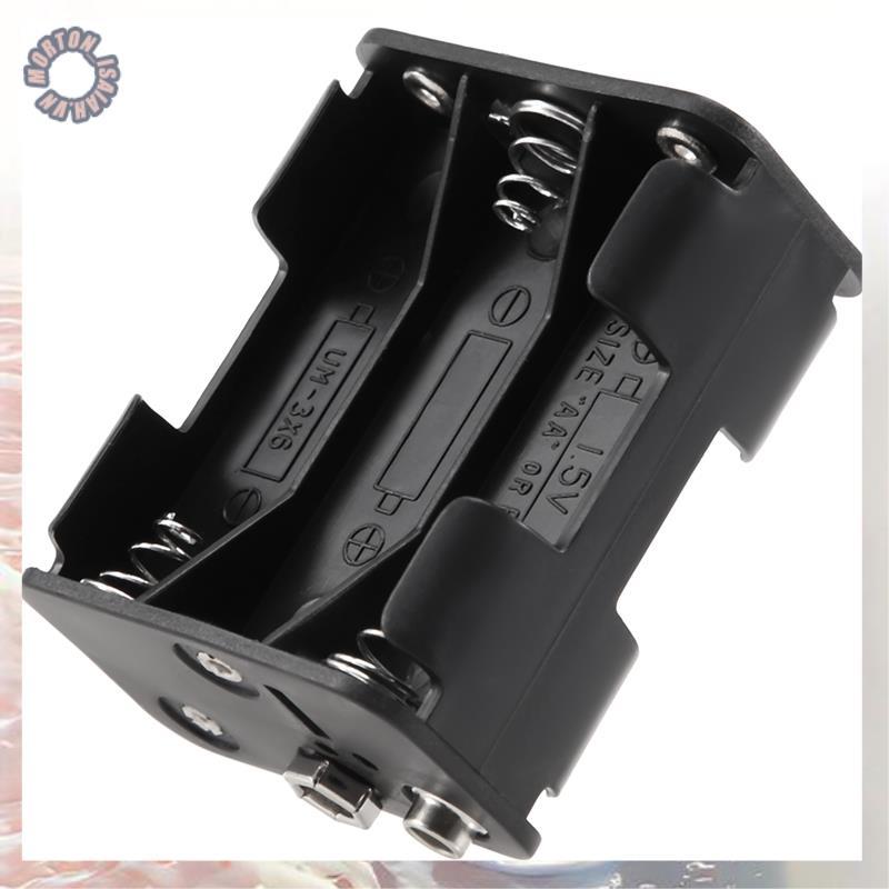 [VNG3] Hộp đựng pin AA lò xo hai mặt 6 x 1.5 V màu đen