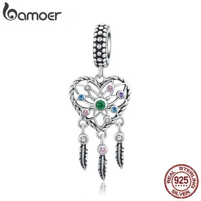 Mặt Dây Chuyền Bamoer Hình Lưới Bắt Giấc Mơ SCC1445 Dùng Trang Trí Vòng Đeo Tay Thời Trang Dành Cho Nữ