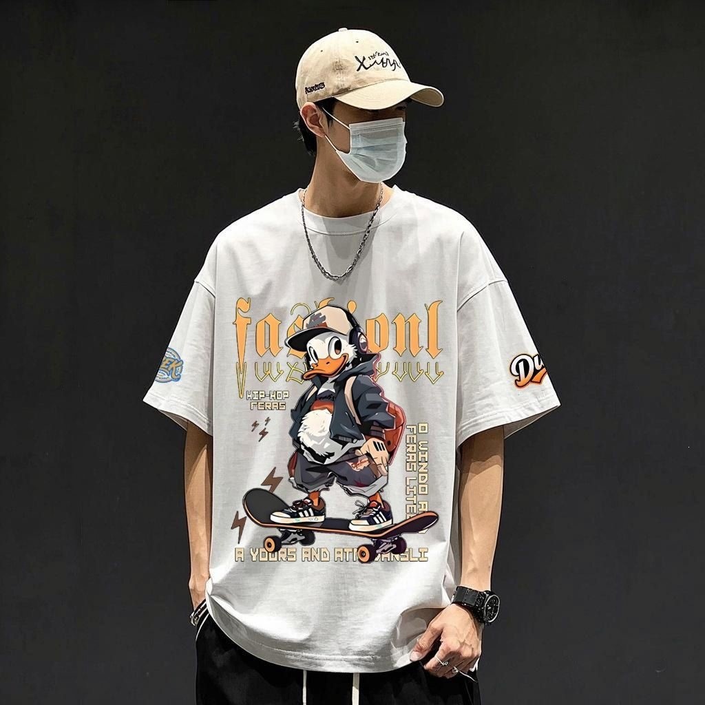 Short-Sleeved T-shirt Men's Summer New American Loose Sports and Leisure Top Fashion Brand Breathabl