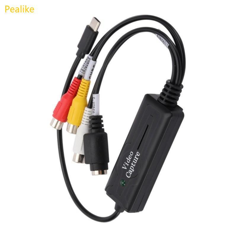 Thẻ ghi video USB Pealike Bộ chuyển đổi kỹ thuật số S-video sang USB2 0 Ghi video