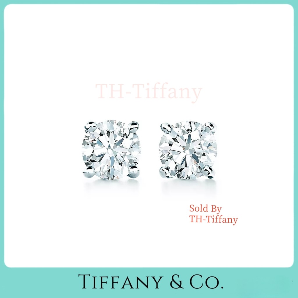 Shine bright jewelry, Tiffany Earring Solitaire Diamond Stud Earrings of Round Brilliant Diamonds in