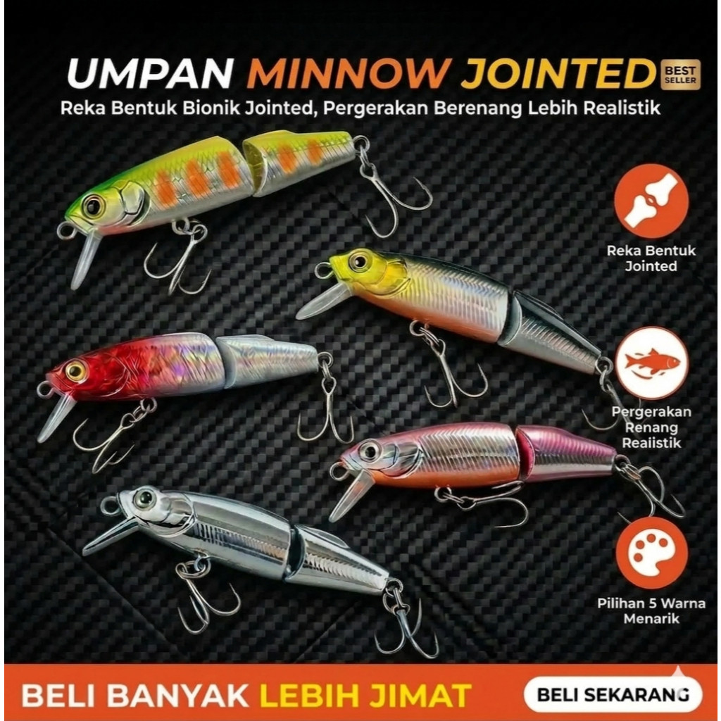 Mồi Nối Minnow Swim Bait 3.8g & 9g - Perfect Choice for Bass Fishing