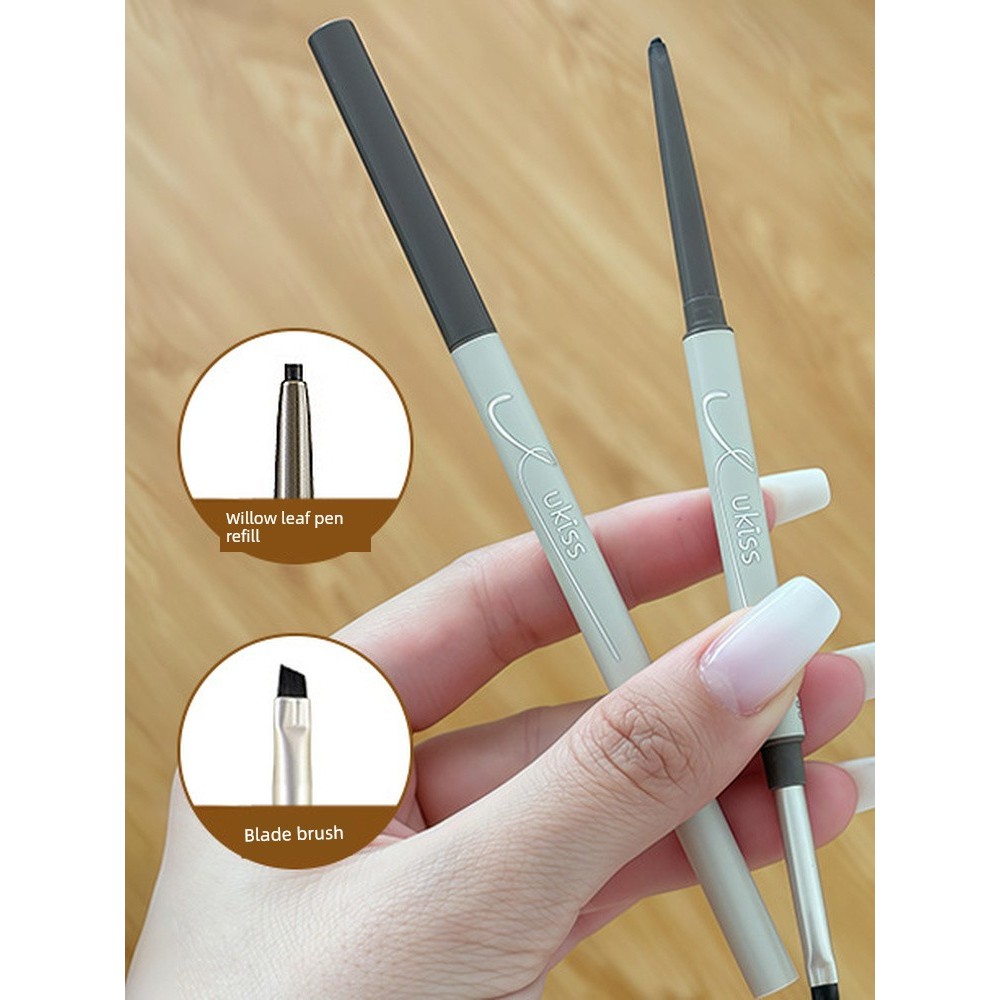 chì kẻ mắt bút chì kẻ mắt Bút kẻ mắt UKISS Blade Gel Pen Bàn chải hai đầu Bút kẻ mắt siêu mịn Chống 