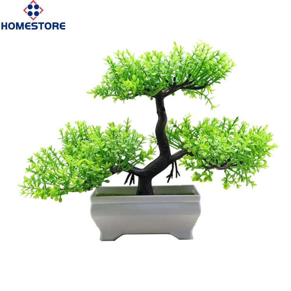 [Homestore]Tabletop Artificial Bonsai Cedar 25x15x10cm Plastic Decor for Living Room Office