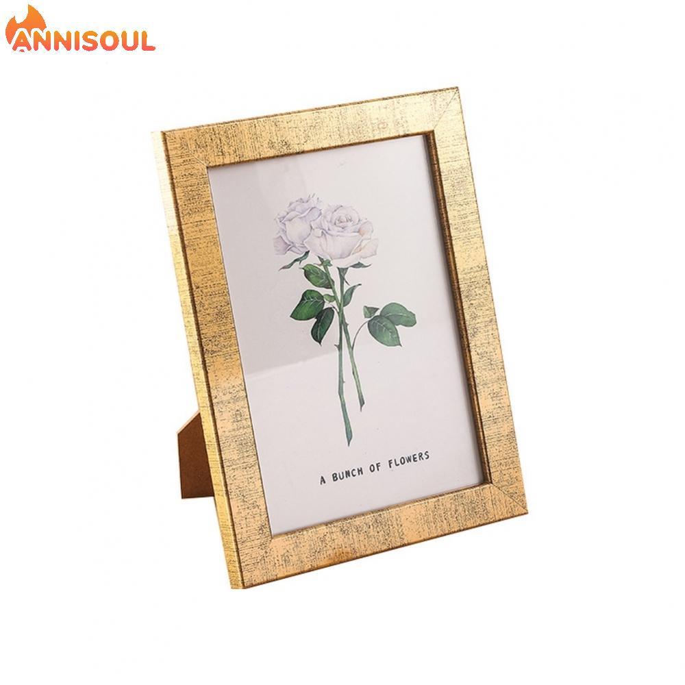[NISO]5 Inch Photo Frame Set 4PC MDF Build Gold Silver Finish Modern Minimalist Design