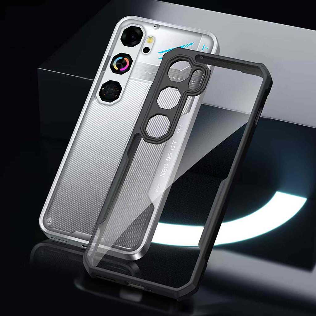 Ốp Điện Thoại Mỏng Trong Suốt Cho Nubia Neo 5 GT 5G 4G Ốp Lưng Chống Bụi TPU + PC Màu Đen Khung Mềm 