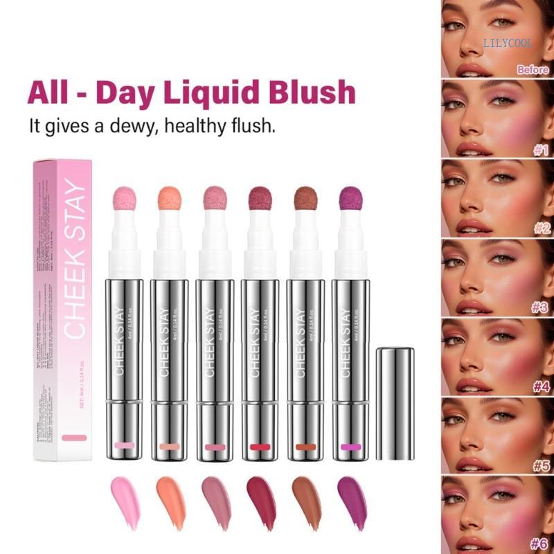 [CH] Kem Liquid Blush Makeup Liquid Cheek Tints Liquid Blush Soft Cream Blush Makeup Light Weight Lo