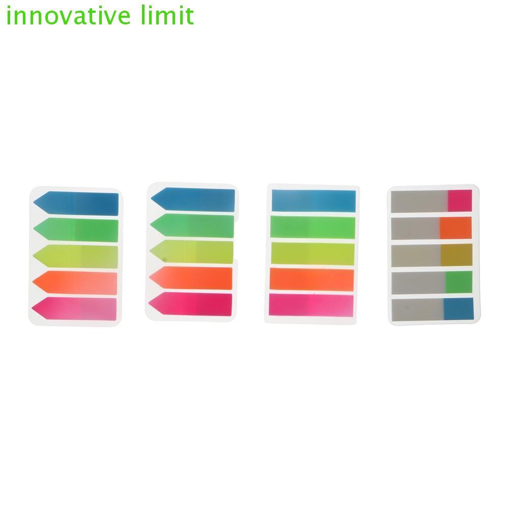 DYRUIZA Huỳnh Quang Memo Pad 100 Tờ Memo Flags Memo Sticker Giấy Đánh Dấu Trang Nhãn Dán