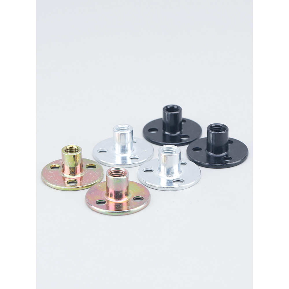 Sắt Mạ Kẽm Ba Lỗ Đai Ốc Sắt Tấm Đai Ốc Nội Thất Sofa Pin Kết Nối Đai Ốc Cặp Khóa Đai Ốc M6M8M10M12