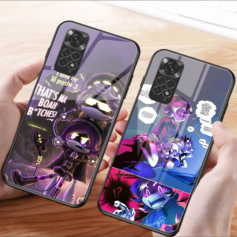 Ốp điện thoại thủy tinh giết người Drone UZI 09 cho Xiaomi Redmi Note 14 13 Pro Plus 12 4G 11 10 5G 