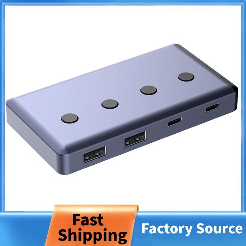 USB C Hub 6 trong 1 10Gbps Powered USB 3.2 Gen 2 Nút chuyển đổi USB-C sang Type-C Splitter Adapter c