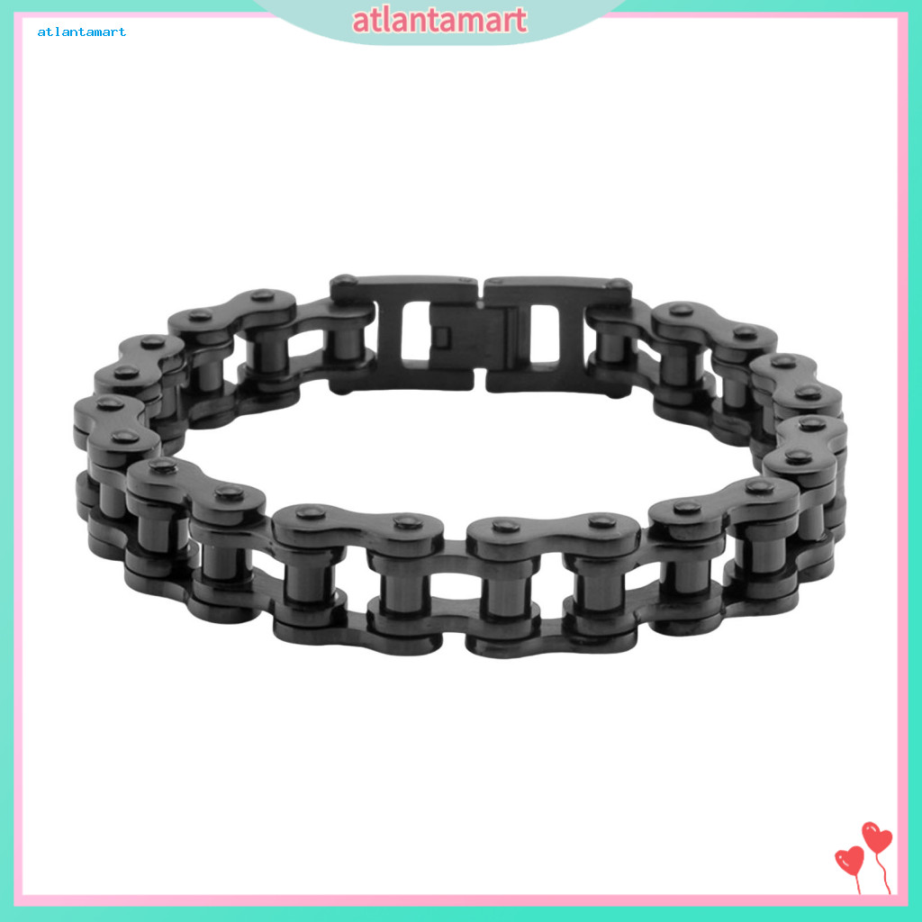 COD| Luster Vòng Tay Thép Không Gỉ Vòng Tay Unisex Thép Không Gỉ Xe Máy Dây Xích Vòng Tay Punk Hip-h