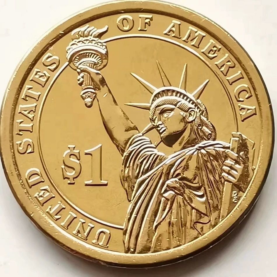 Tượng không tuần hoàn Đồng xu kỷ niệm Liberty Hoa Kỳ 1 Đô la Mỹ Đường kính 27mm Họa tiết lưng Đồng x