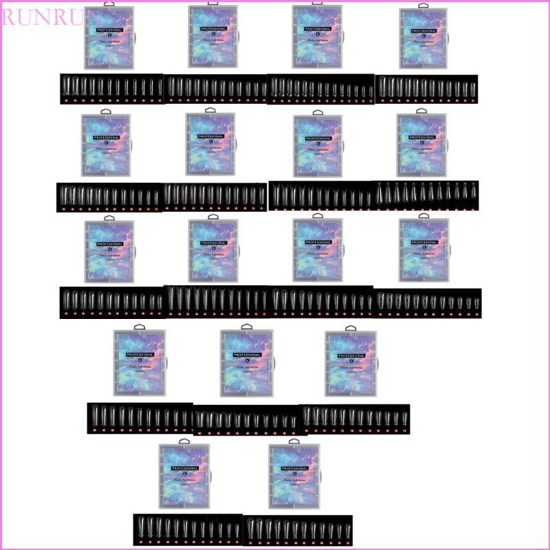 RUN Forms với tỷ lệ Clear Dual-Nail Forms Full Cover Đầu móng tay giả