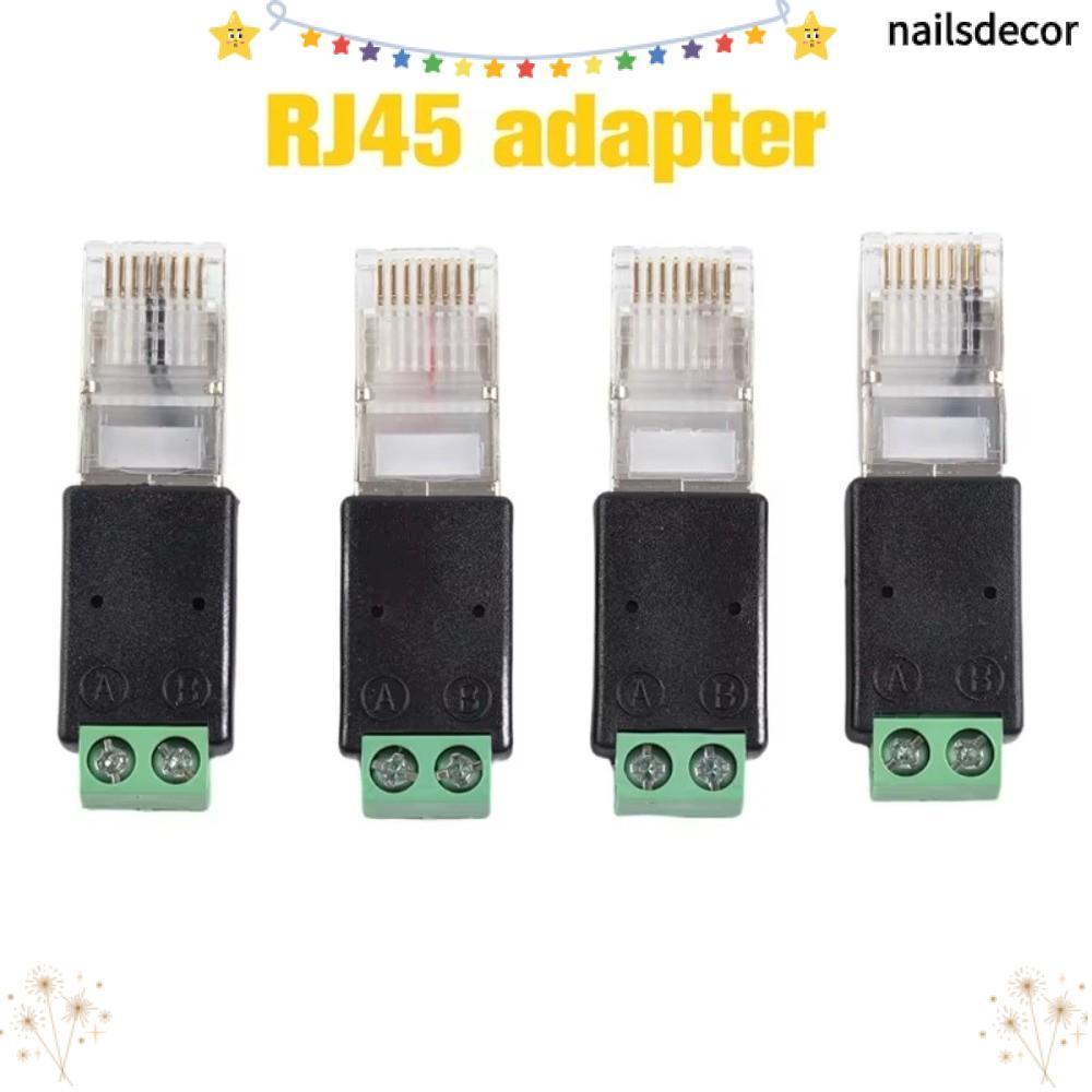 Bộ chuyển đổi NAILSDECOR RJ45 sang RS485, Bộ chuyển đổi đầu cuối RJ45 đực 2PIN Bộ chuyển đổi đầu cuố