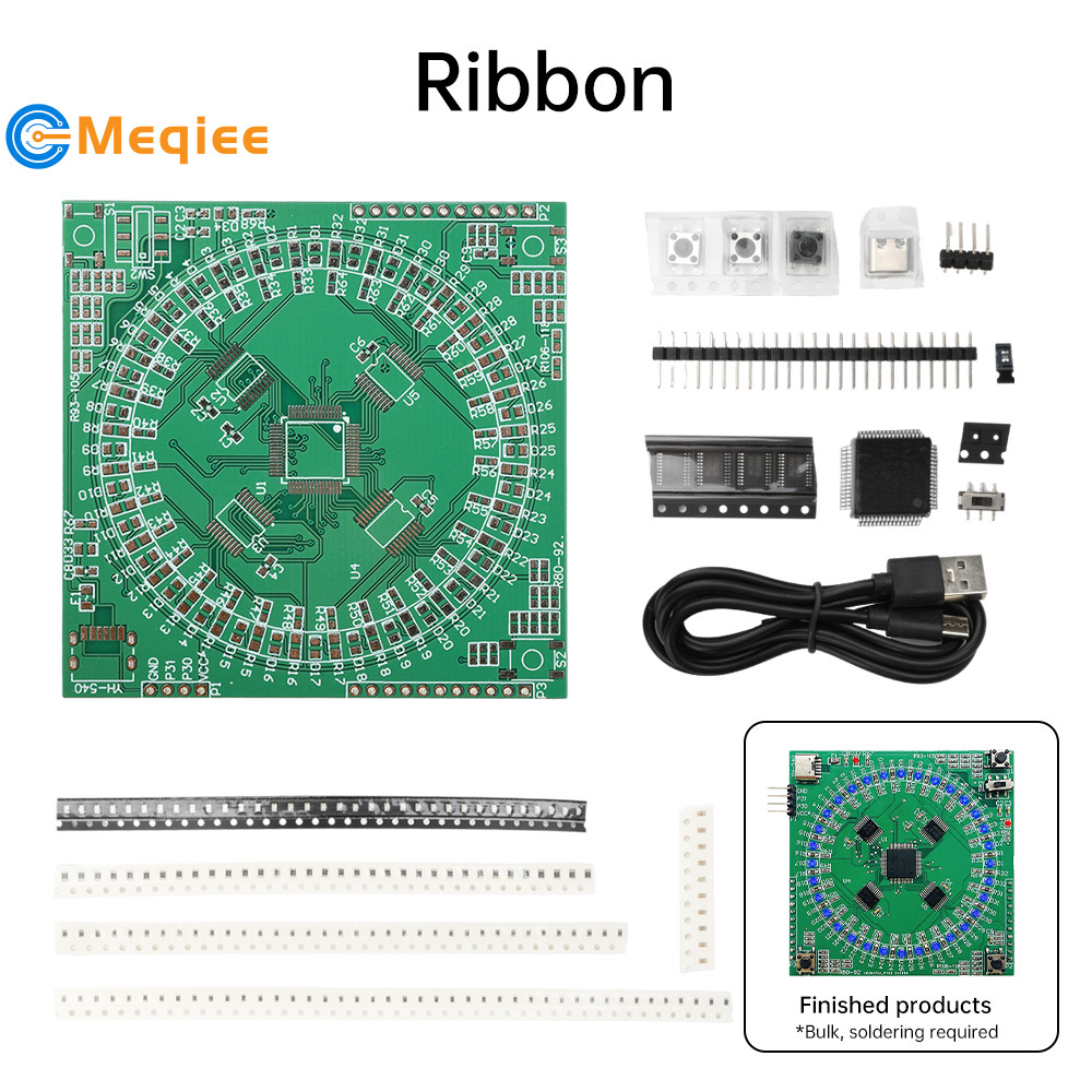 Bộ bảng thực hành hàn gắn bề mặt đèn dòng chảy LQFP64 Hàn DIY Kit Type C Giao diện