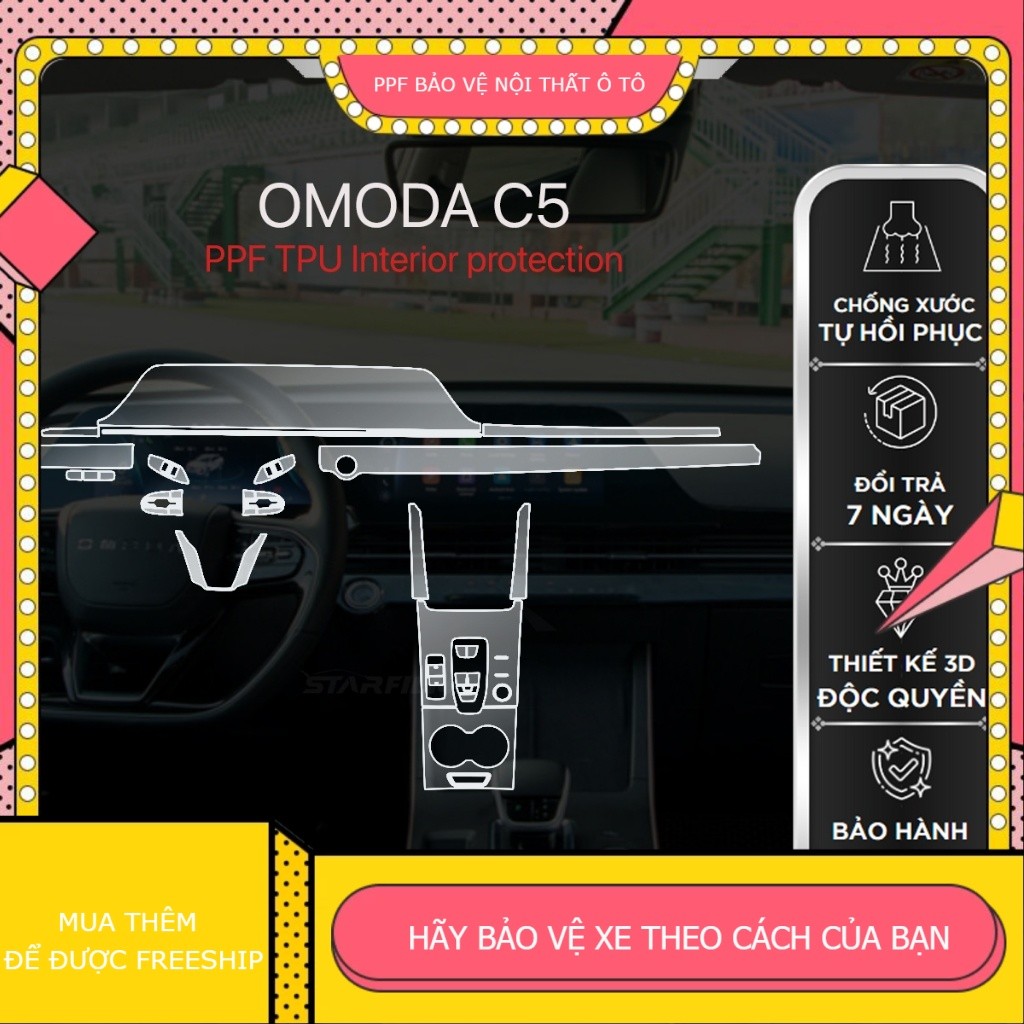 OMODA C5 PPF TPU chống xước tự hồi phục